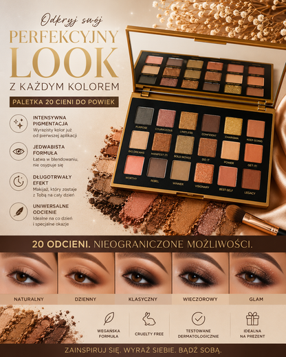 Paleta 18 Cieni Rose Gold & Punk Glam Matte & Glitter Flow