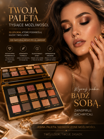 Paleta 18 Cieni Rose Gold & Punk Glam Matte & Glitter Flow
