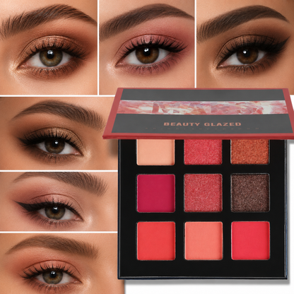 Beauty Glazed – Paleta Cieni do Powiek 9 Kolorów Matte & Shimmer