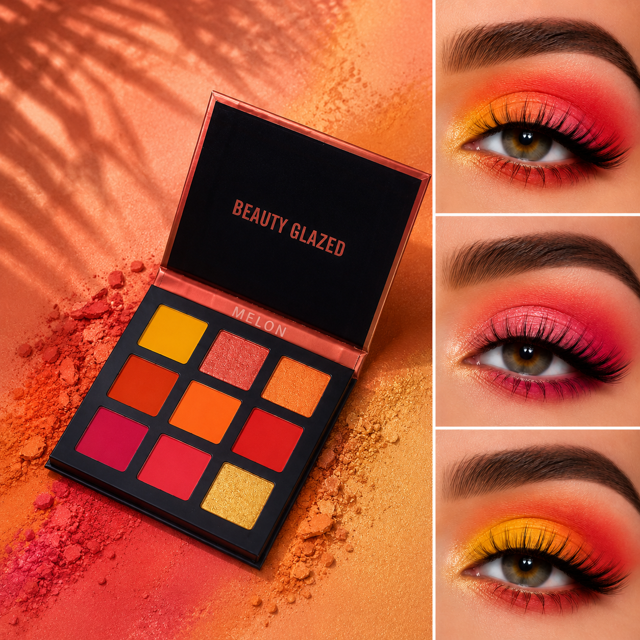 Beauty Glazed – Paleta Cieni do Powiek 9 Kolorów Matte & Shimmer