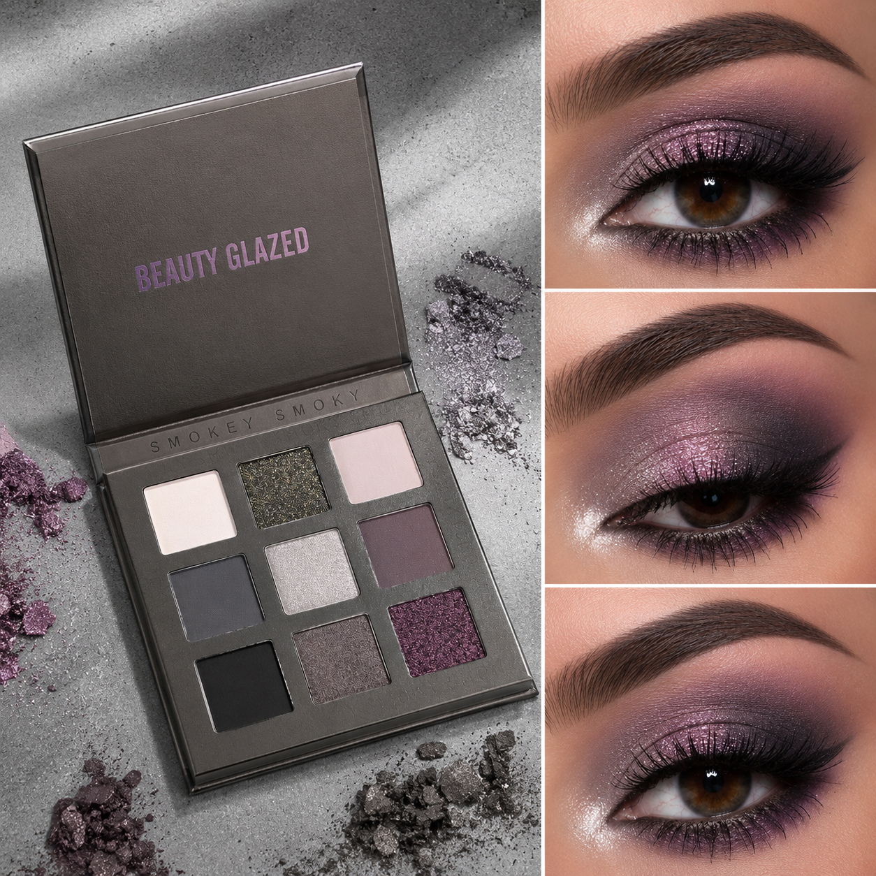 Beauty Glazed – Paleta Cieni do Powiek 9 Kolorów Matte & Shimmer