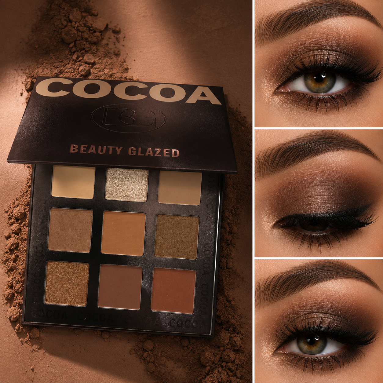 Beauty Glazed – Paleta Cieni do Powiek 9 Kolorów Matte & Shimmer