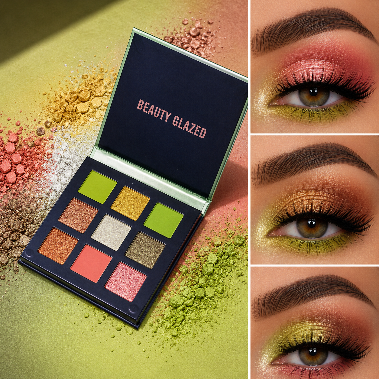 Beauty Glazed – Paleta Cieni do Powiek 9 Kolorów Matte & Shimmer