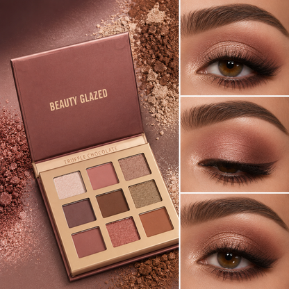 Beauty Glazed – Paleta Cieni do Powiek 9 Kolorów Matte & Shimmer