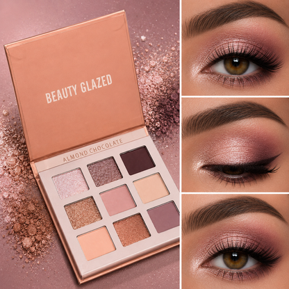 Beauty Glazed – Paleta Cieni do Powiek 9 Kolorów Matte & Shimmer
