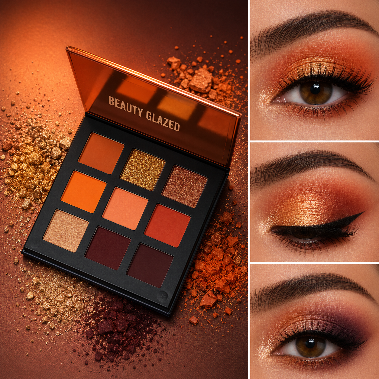 Beauty Glazed – Paleta Cieni do Powiek 9 Kolorów Matte & Shimmer