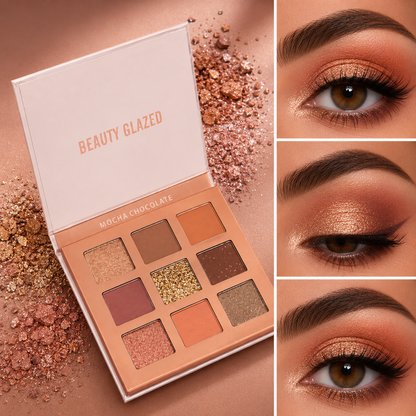 Beauty Glazed – Paleta Cieni do Powiek 9 Kolorów Matte & Shimmer
