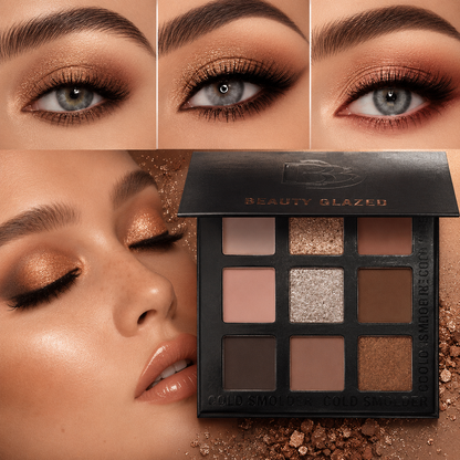 Beauty Glazed – Paleta Cieni do Powiek 9 Kolorów Matte & Shimmer