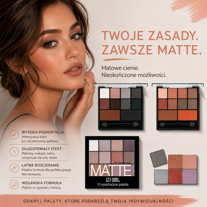 Blana – 10 Kolorowa Paleta Cieni Nude - Pumpkin - Smoky Eye