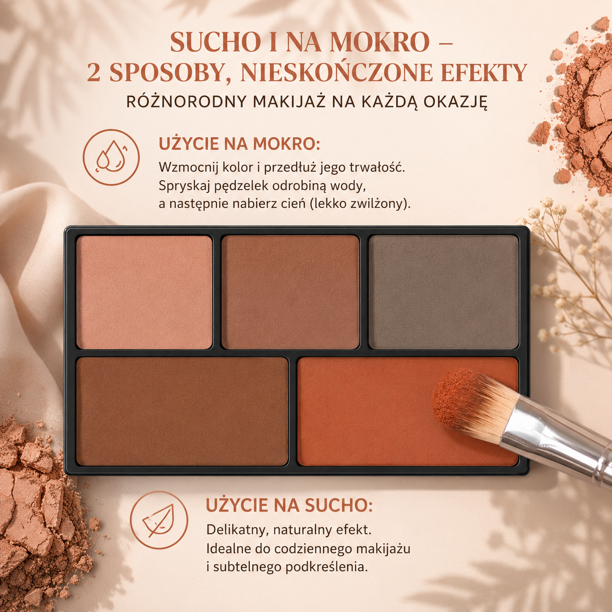 Blana – 10 Kolorowa Paleta Cieni Nude - Pumpkin - Smoky Eye