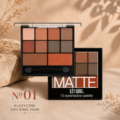Blana – 10 Kolorowa Paleta Cieni Nude - Pumpkin - Smoky Eye