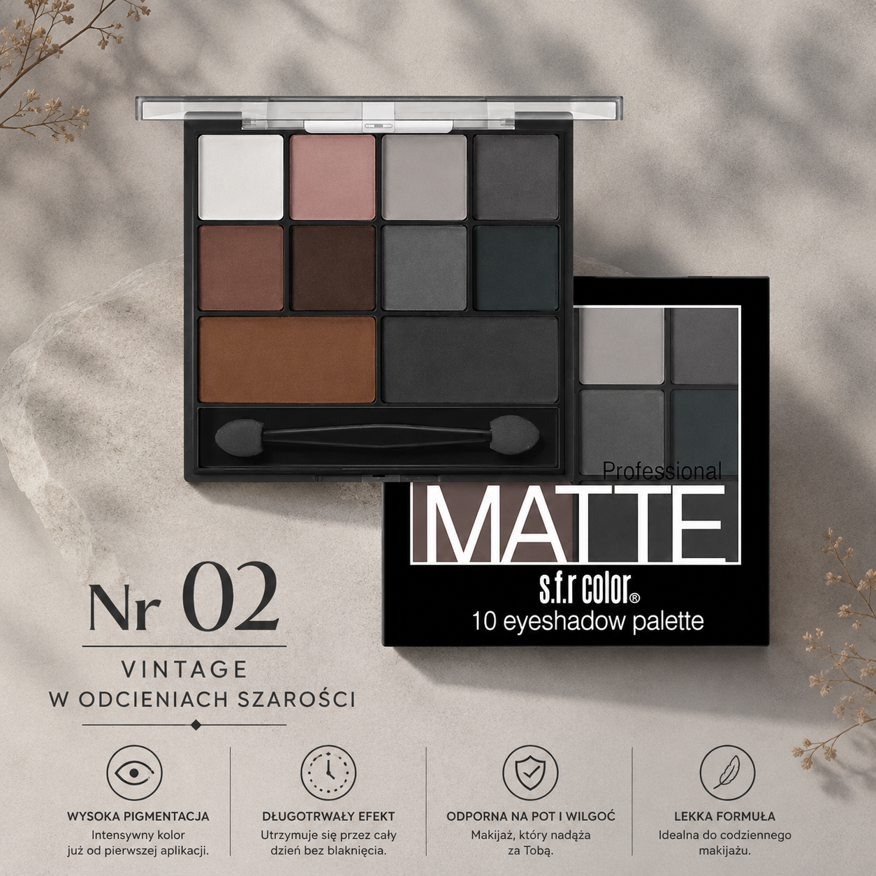Blana – 10 Kolorowa Paleta Cieni Nude - Pumpkin - Smoky Eye