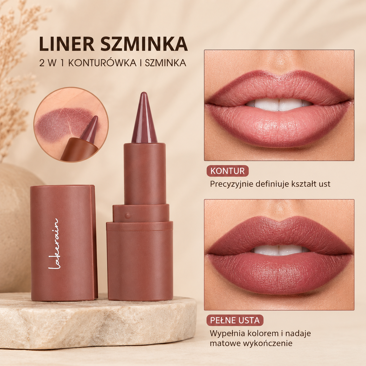 Lakerain Lip Liner Matte Velvet — wodoodporna konturówka do ust