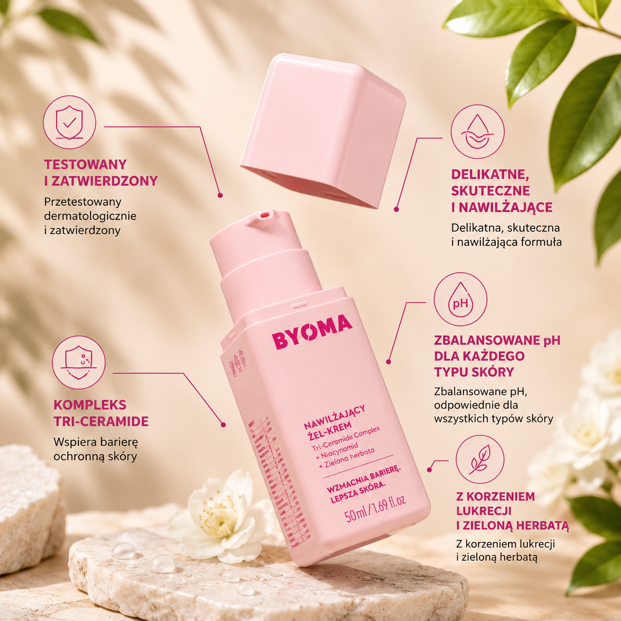 BYOMA Phyto-Mucin Glow Serum – Nawilżające Serum Rozświetlające