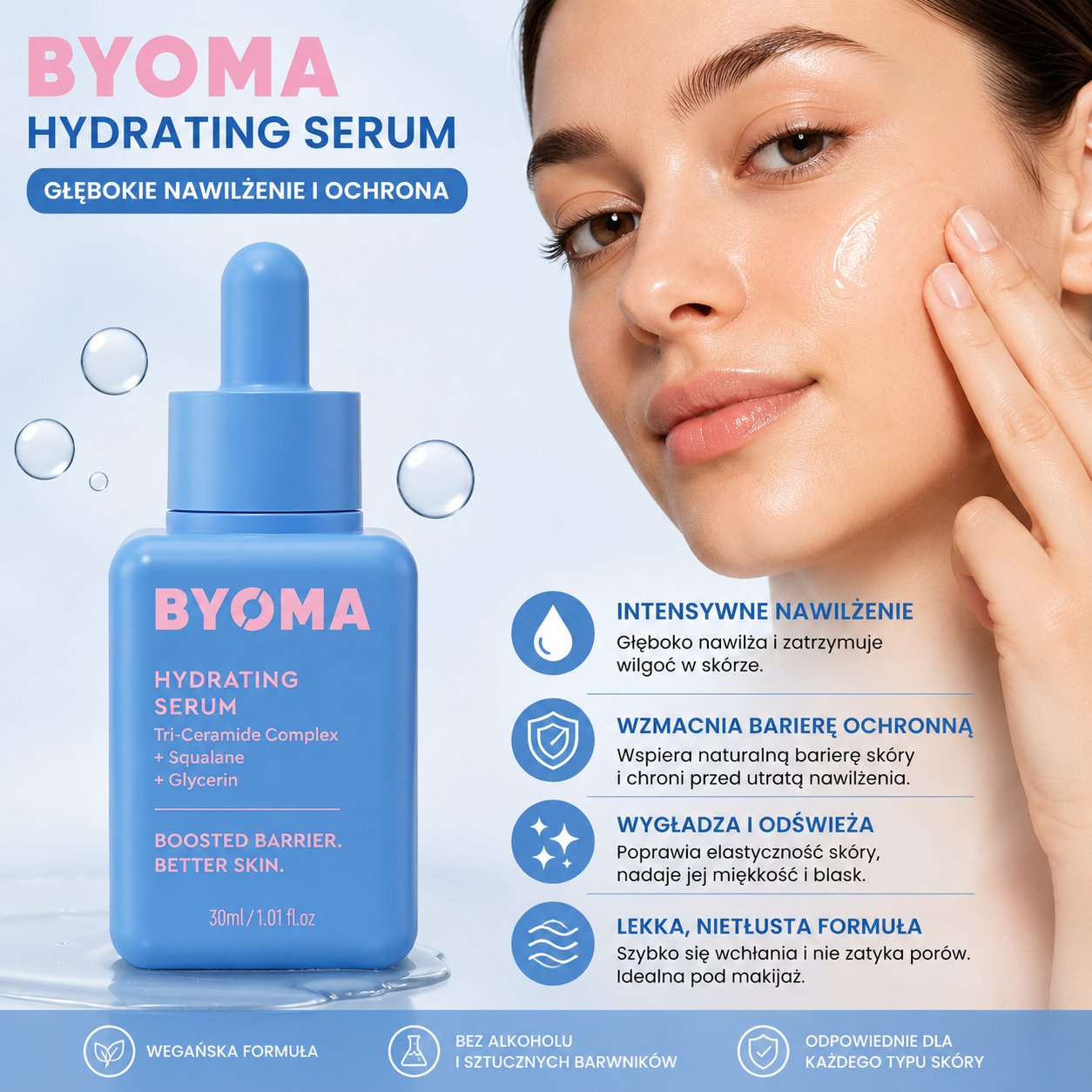 BYOMA Phyto-Mucin Glow Serum – Nawilżające Serum Rozświetlające