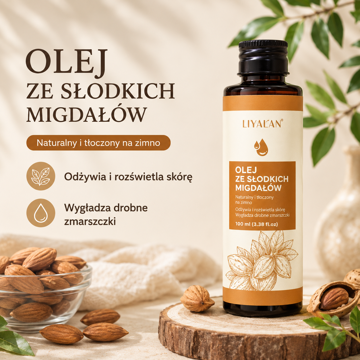 Olejek ze Słodkich Migdałów 100 ml – Naturalne Nawilżenie i Regeneracja