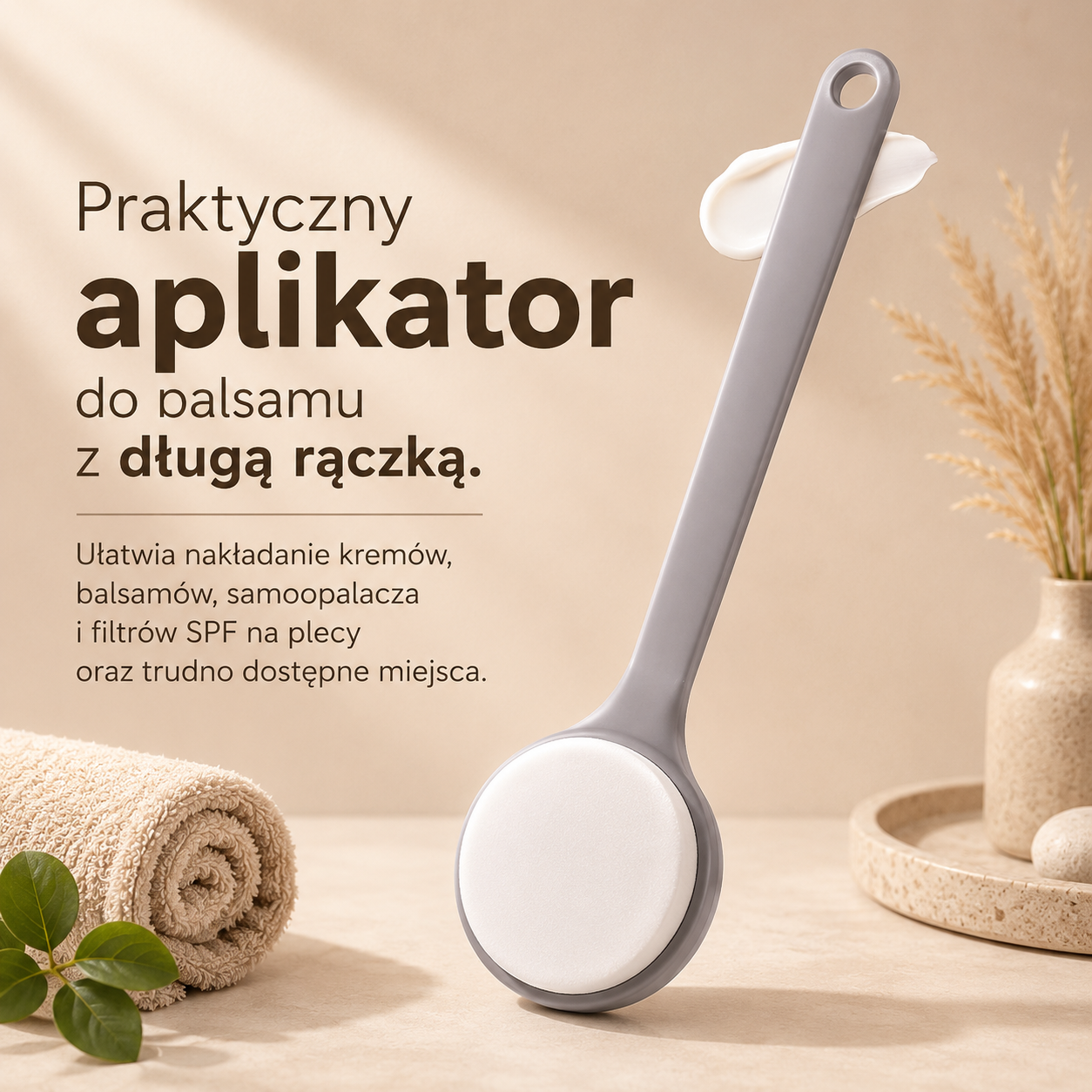 Aplikator do Balsamu i Kremów z Długą Rączką – 29 cm