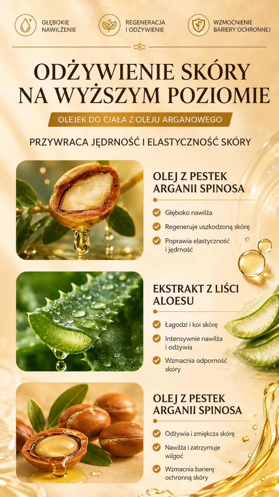 Nawilżający Olejek Arganowy do Twarzy i Ciała 260 ml