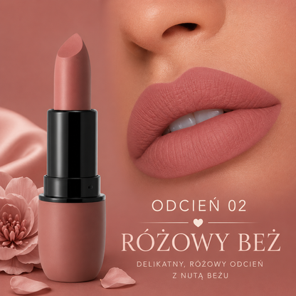 Paleta 6 Matowych Pomadek do Ust – Aksamitne Wykończenie, Wodoodporna i Długotrwała Formuła