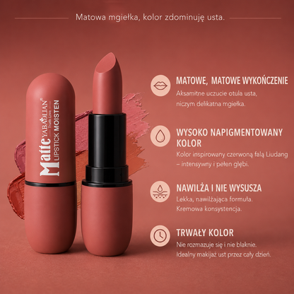 Paleta 6 Matowych Pomadek do Ust – Aksamitne Wykończenie, Wodoodporna i Długotrwała Formuła