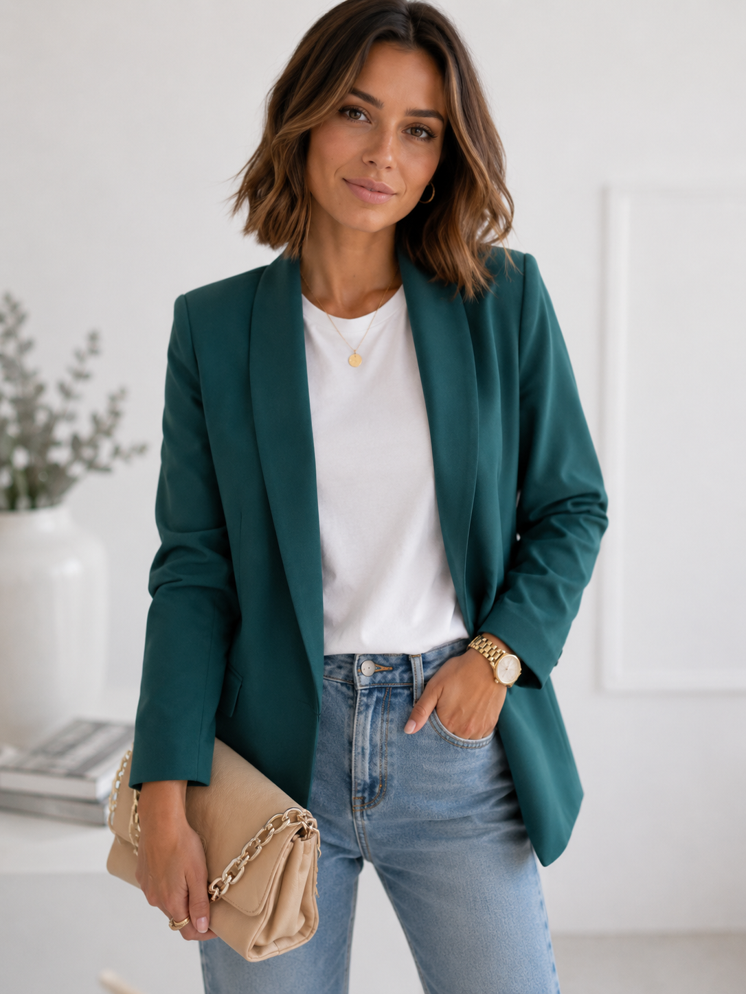 Damski Żakiet Oversize – Elegancki Blazer Biurowy