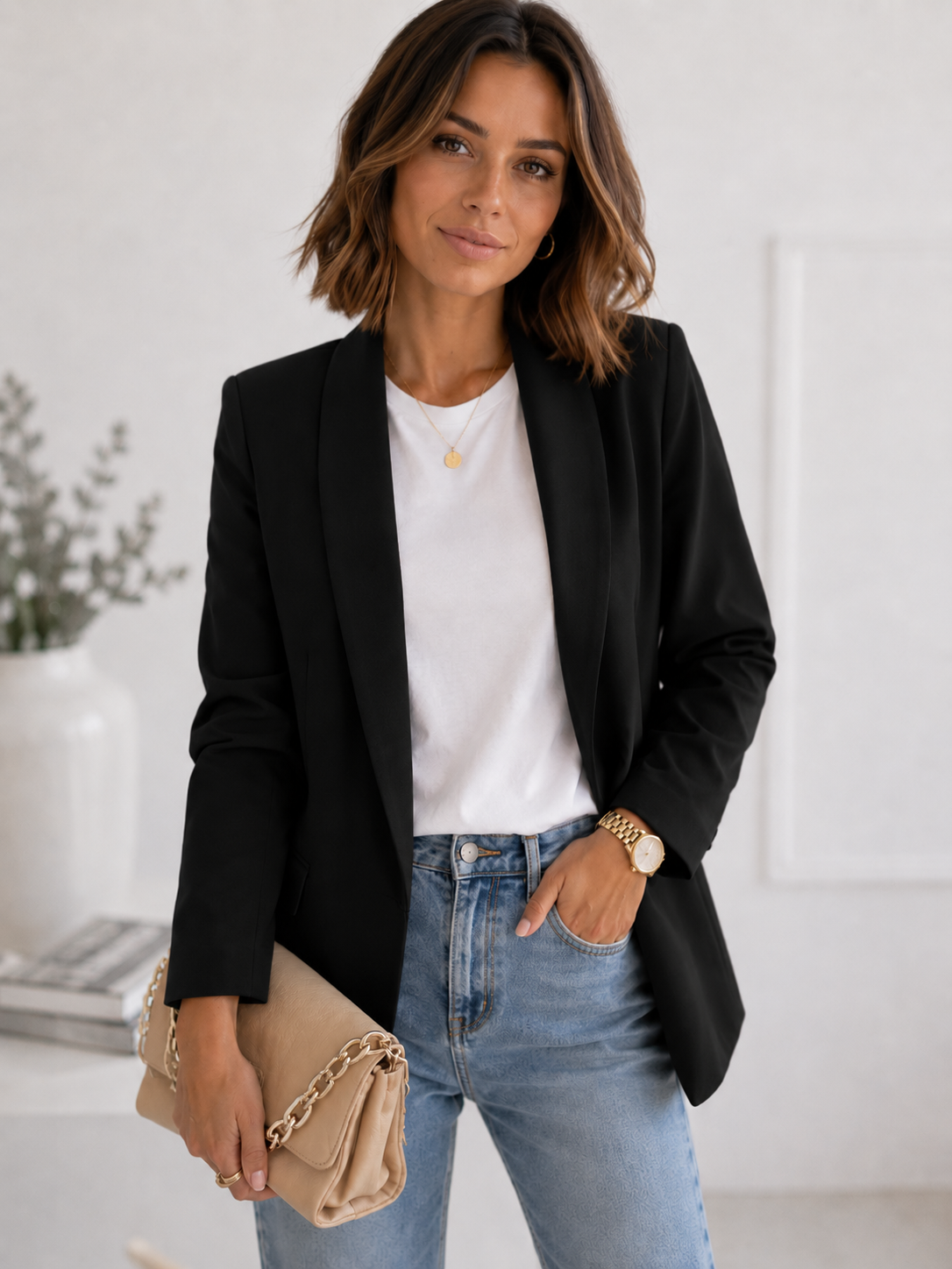 Damski Żakiet Oversize – Elegancki Blazer Biurowy