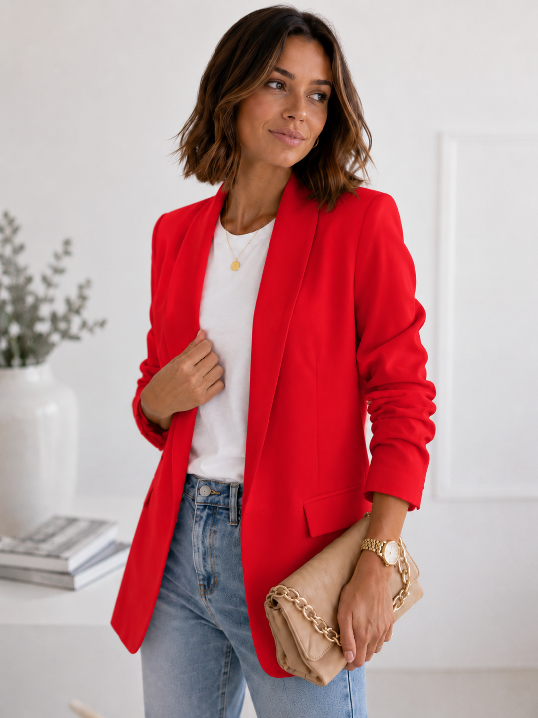 Damski Żakiet Oversize – Elegancki Blazer Biurowy