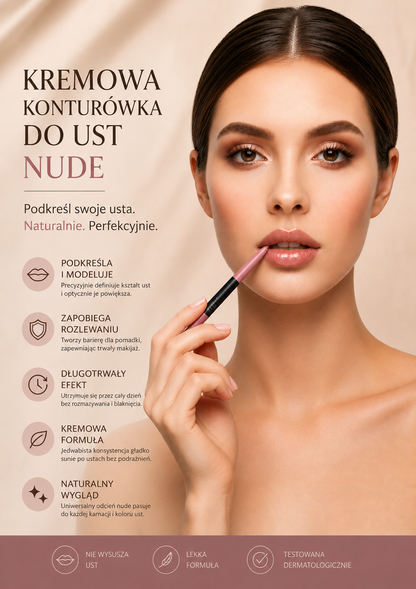 Konturówka do ust Nude Uhue A02 – Kremowa, Trwała i Lekka