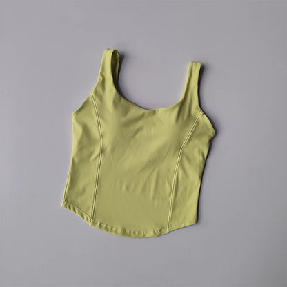 Damski Sportowy Top Crop - Bezszwowy Biustonosz Sportowy, Oddychający Top do Jogi i Fitnessu