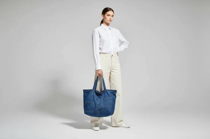 orebka Damska Denim Granatowa – Modny Jeansowy Dodatek