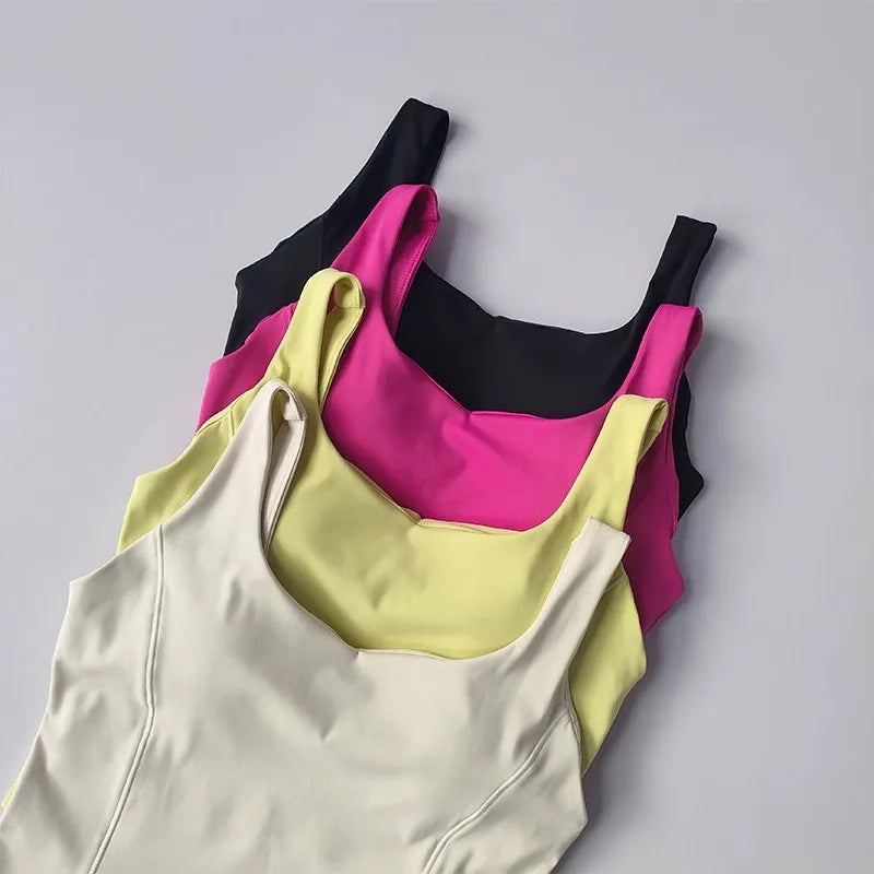 Damski Sportowy Top Crop - Bezszwowy Biustonosz Sportowy, Oddychający Top do Jogi i Fitnessu