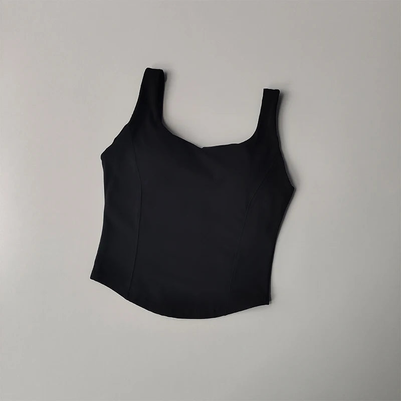 Damski Sportowy Top Crop - Bezszwowy Biustonosz Sportowy, Oddychający Top do Jogi i Fitnessu