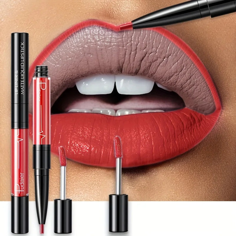 Ultra Precyzyjna Wodoodporna Konturówka do Ust – Trwały Pigment & Idealny Kontur  16 Kolorów