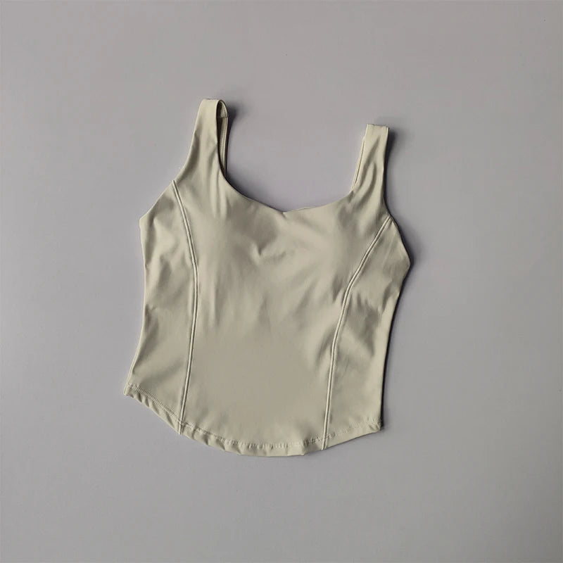 Damski Sportowy Top Crop - Bezszwowy Biustonosz Sportowy, Oddychający Top do Jogi i Fitnessu