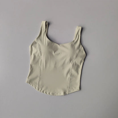 Damski Sportowy Top Crop - Bezszwowy Biustonosz Sportowy, Oddychający Top do Jogi i Fitnessu