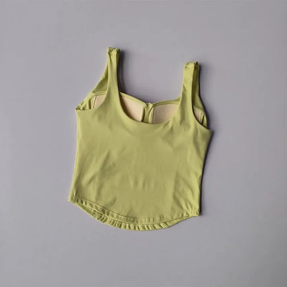 Damski Sportowy Top Crop - Bezszwowy Biustonosz Sportowy, Oddychający Top do Jogi i Fitnessu