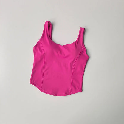 Damski Sportowy Top Crop - Bezszwowy Biustonosz Sportowy, Oddychający Top do Jogi i Fitnessu