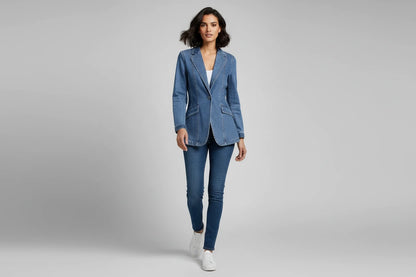 Damska Kurtka Dżinsowa - Uniwersalny Blazer Premium