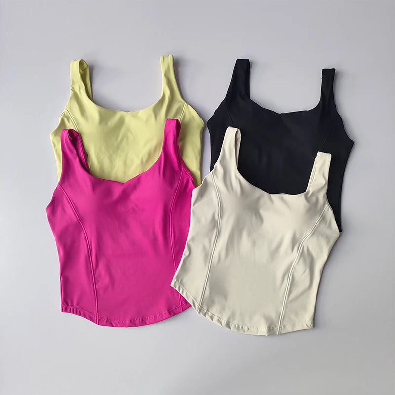 Damski Sportowy Top Crop - Bezszwowy Biustonosz Sportowy, Oddychający Top do Jogi i Fitnessu
