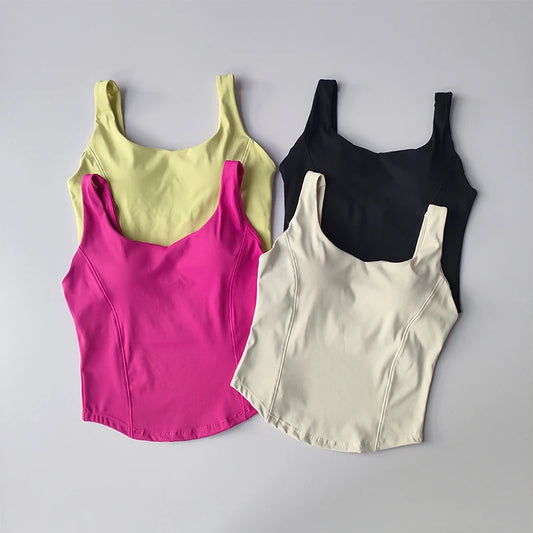Damski Sportowy Top Crop - Bezszwowy Biustonosz Sportowy, Oddychający Top do Jogi i Fitnessu