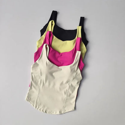 Damski Sportowy Top Crop - Bezszwowy Biustonosz Sportowy, Oddychający Top do Jogi i Fitnessu