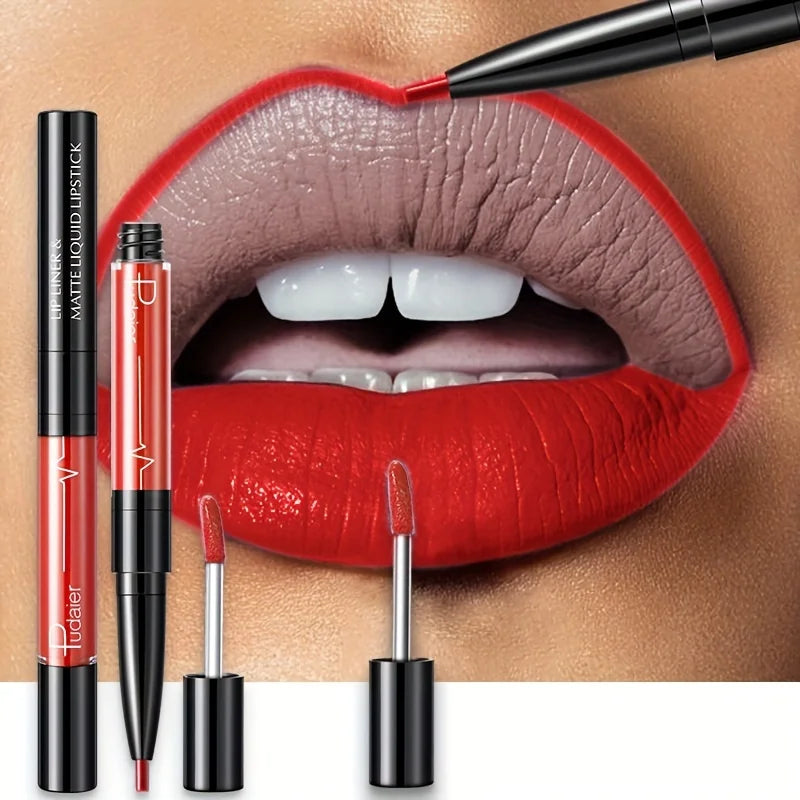 Ultra Precyzyjna Wodoodporna Konturówka do Ust – Trwały Pigment & Idealny Kontur  16 Kolorów