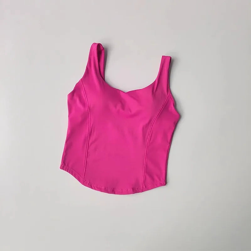Damski Sportowy Top Crop - Bezszwowy Biustonosz Sportowy, Oddychający Top do Jogi i Fitnessu