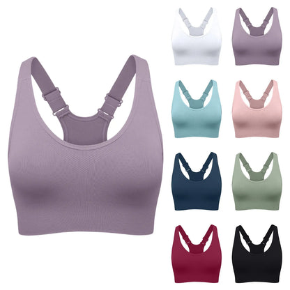 Damski Stanik Sportowy Bezszwowy Wysoka Elastyczność Oddychający Joga Fitness Siłownia