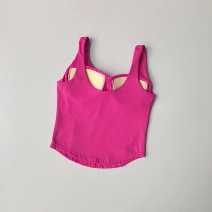Damski Sportowy Top Crop - Bezszwowy Biustonosz Sportowy, Oddychający Top do Jogi i Fitnessu