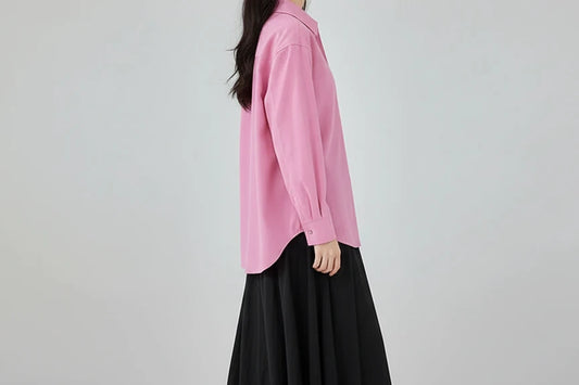 Kurtka Koszulowa Damska Denim Oversize - 100% Bawełna Shacket Wiosna Jesień