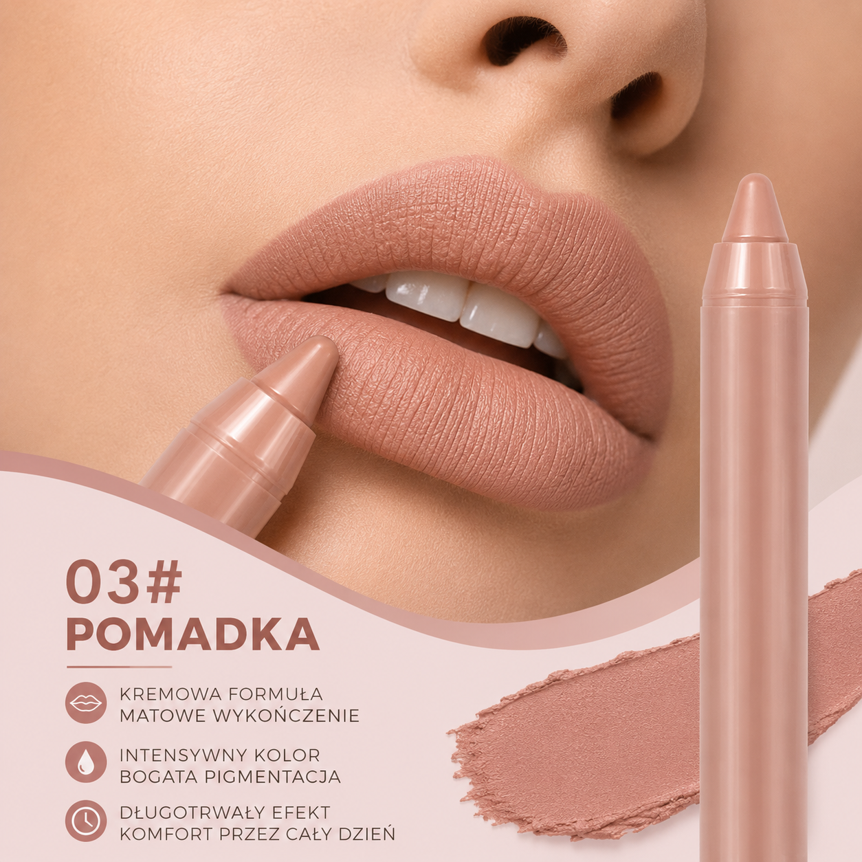 Trwała konturówka do ust waterproof – pełniejsze usta i matowy efekt