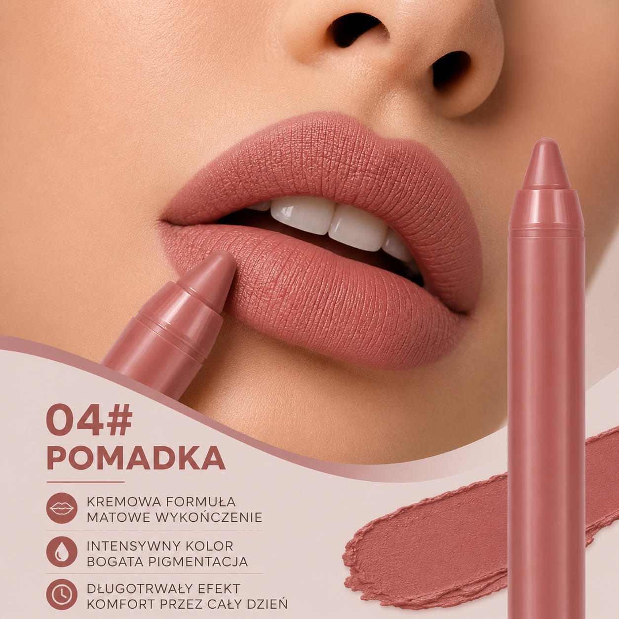 Trwała konturówka do ust waterproof – pełniejsze usta i matowy efekt