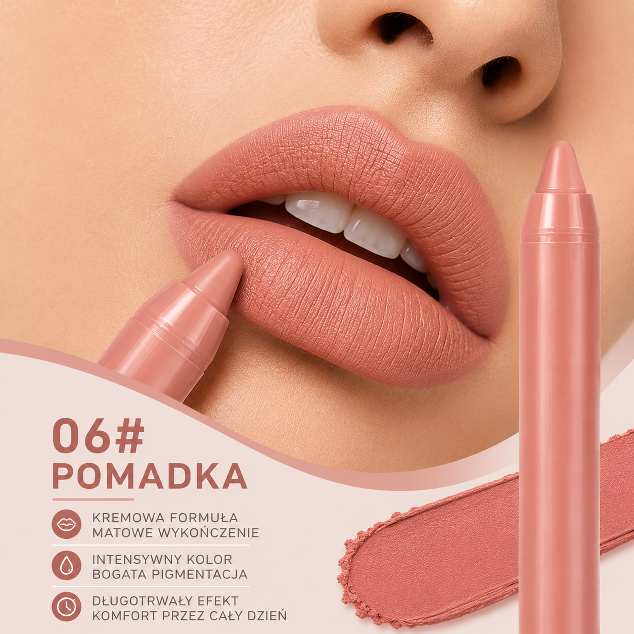 Trwała konturówka do ust waterproof – pełniejsze usta i matowy efekt