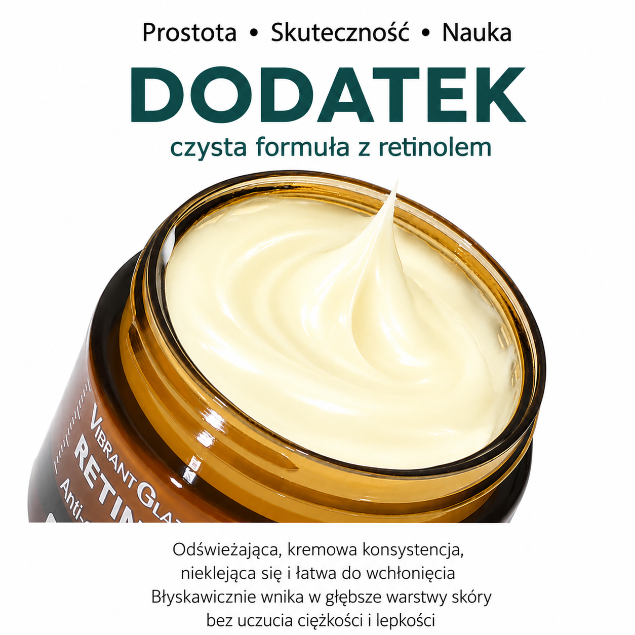 Krem z Retinolem do Twarzy Nawilżający Przeciwzmarszczkowy Rozjaśniający Skórę Anti-Aging 30g